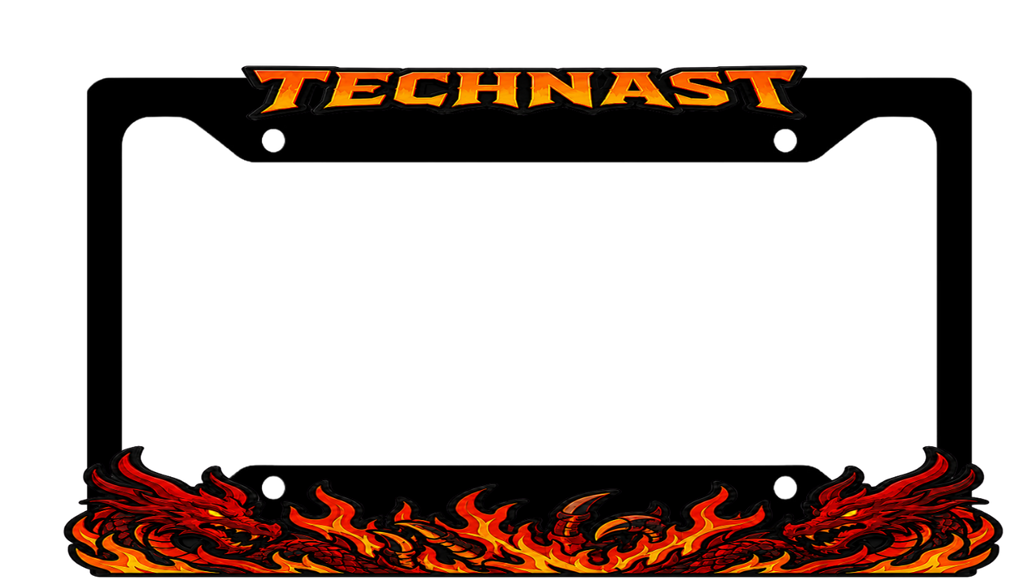 Dragon Inferno 3D Printed License Plate Frame