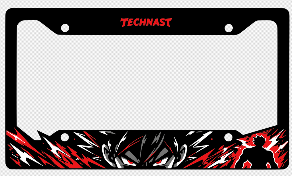 Aura Storm Anime Energy 3D Printed License Plate Frame