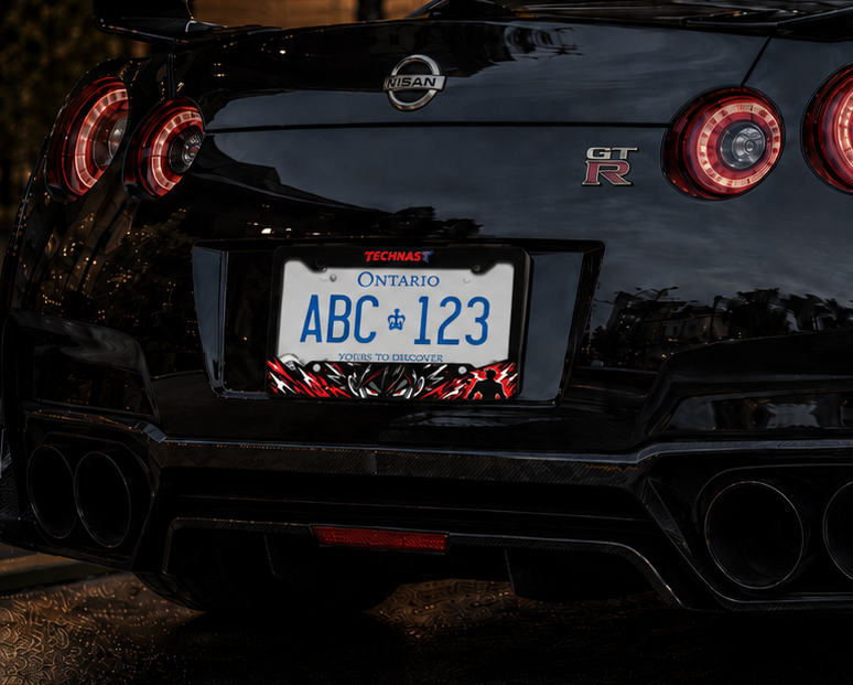 Aura Storm Anime Energy 3D Printed License Plate Frame