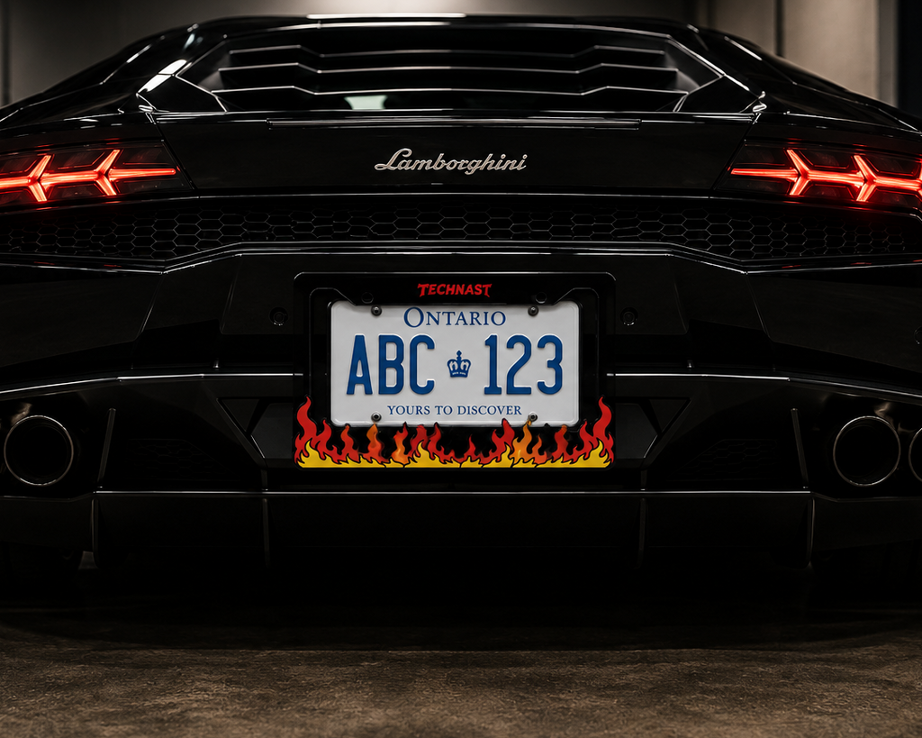 Fyrrok Flame 3D Printed License Plate Frame