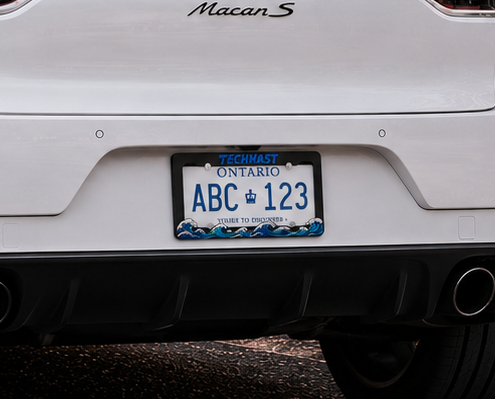 Ocean Wave 3D Printed License Plate Frame