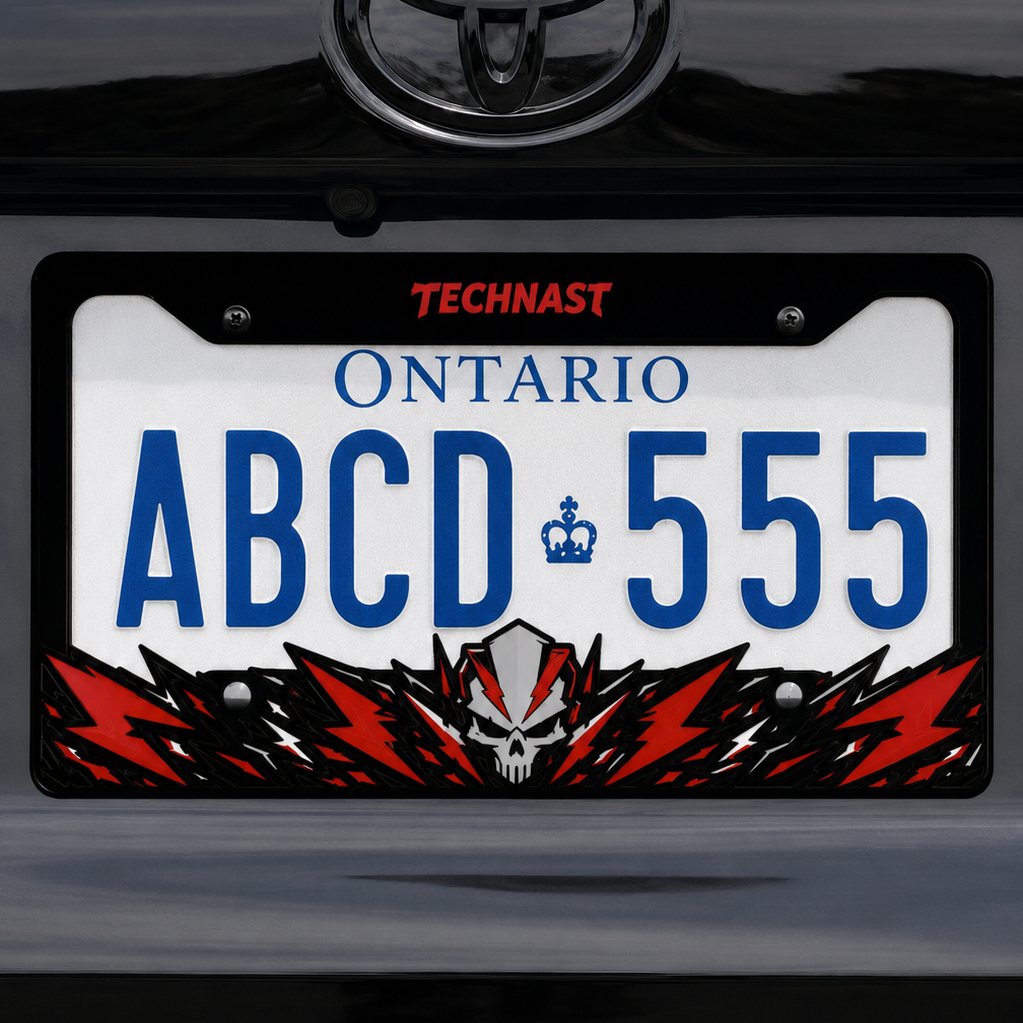 Lightning Reaper 3D Printed License Plate Frame