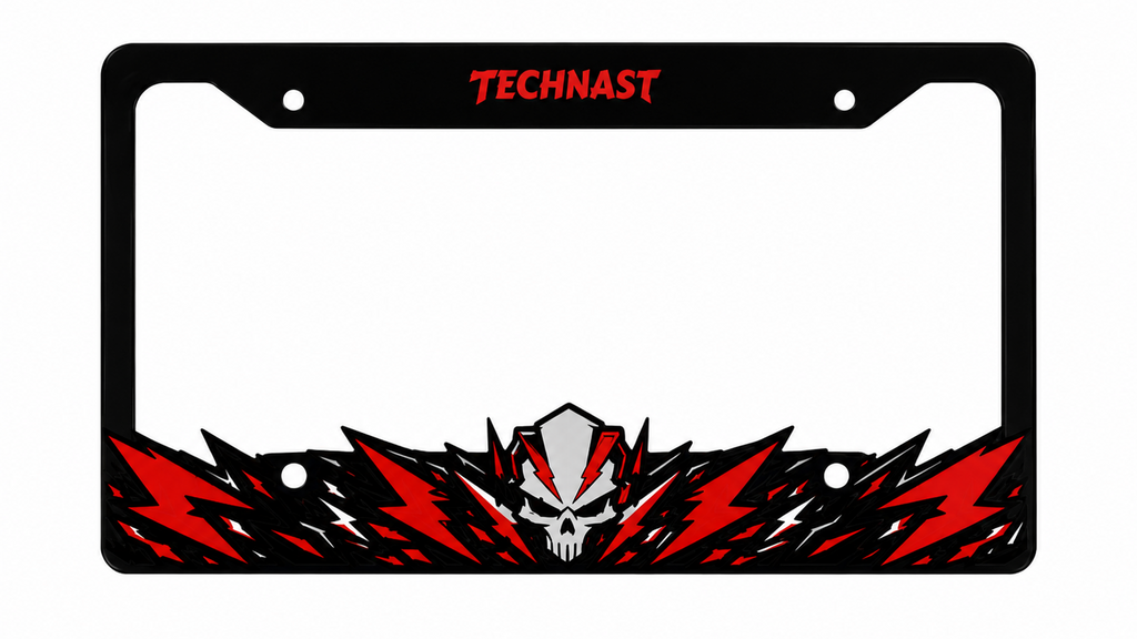 Lightning Reaper 3D Printed License Plate Frame