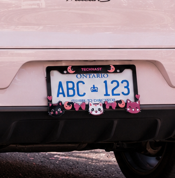 Pawtrix Cat 3D Printed License Plate Frame