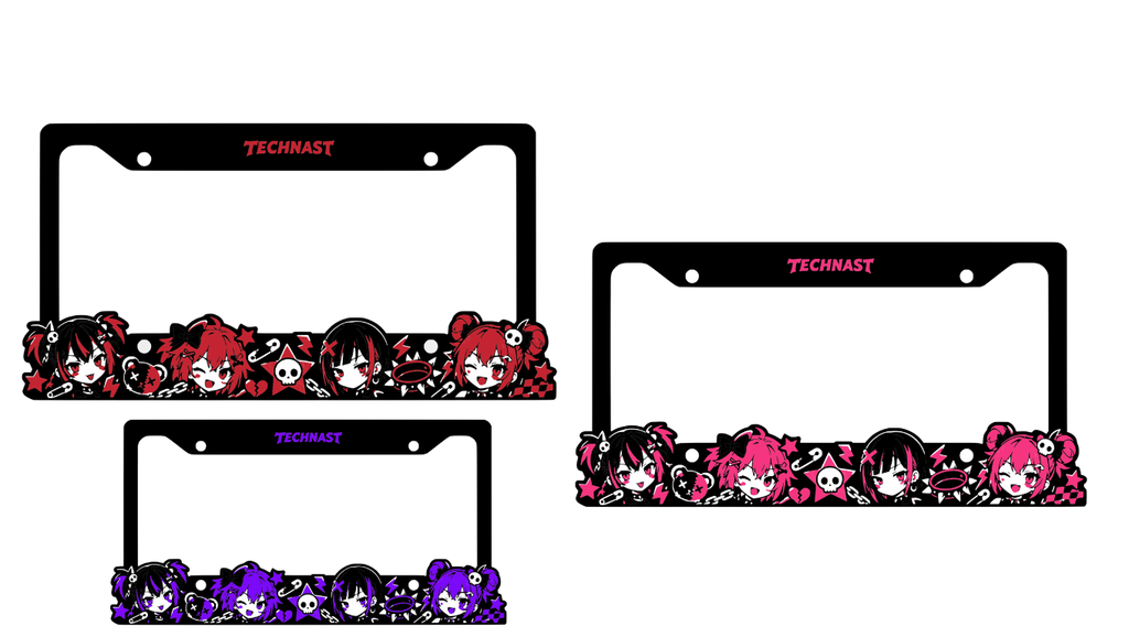 Yandere Fury Anime 3D Printed License Plate Frame