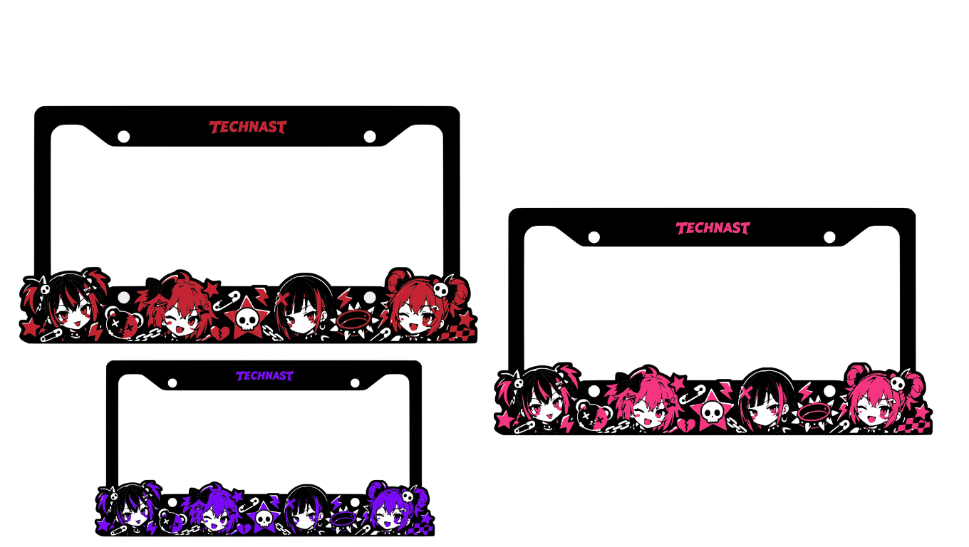 Yandere Fury Anime 3D Printed License Plate Frame