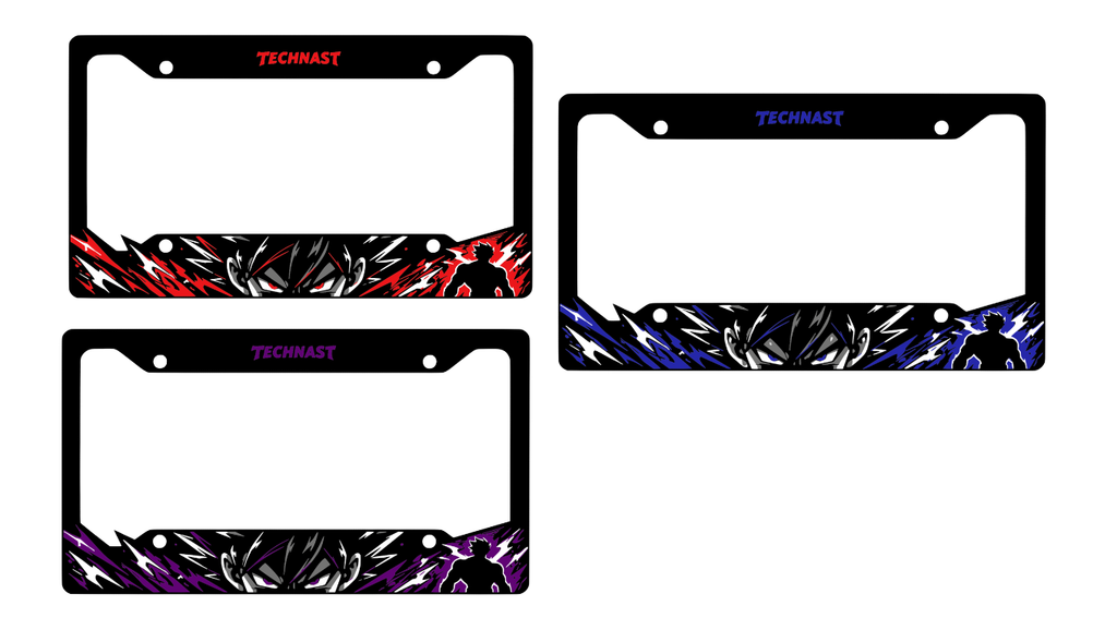 Aura Storm Anime Energy 3D Printed License Plate Frame
