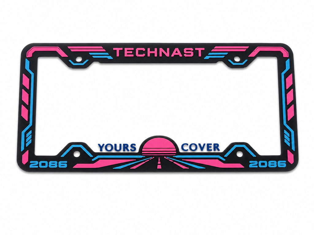 Neon Horizon frame in Neon Pink and Blue on a clean white background.