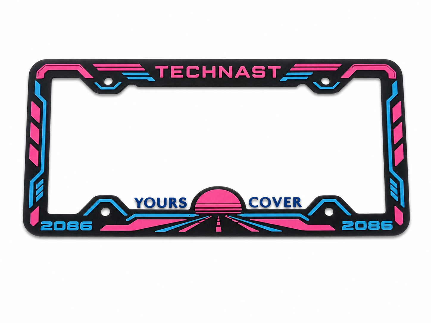 Neon Horizon frame in Neon Pink and Blue on a clean white background.